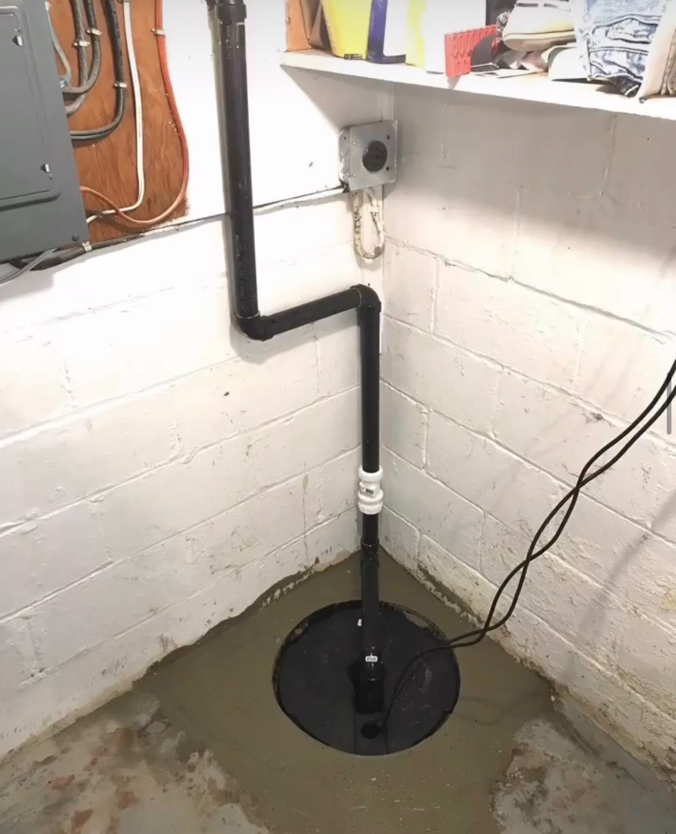 Professional sump pump installation
